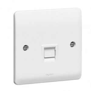 Telephone socket Synergy - RJ 11/RJ 12 - single - white