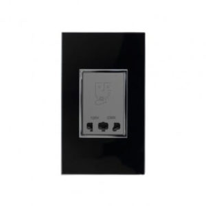 Shaver socket Arteor 230 V / 120-230 V with earth connector - 3 modules- magnesium