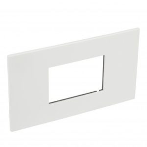 Plate British standard Arteor - square - 3 modules - white