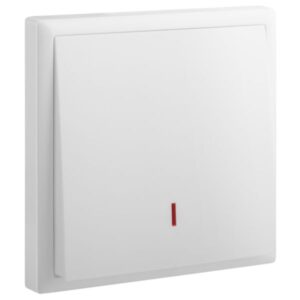 Legrand Eloe - 1 gang 20A double pole switch + neon - White