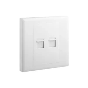 Eloe - Double RJ45 socket category 6 UTP - White