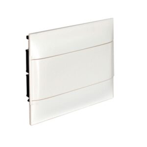 Legrand Recessed 1x12 module enclosure - White door - Earth terminal block - Masonry wall (135041)