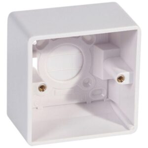 Legrand Synergy 1 Gang 47mm Surface Mounting Plastic Back Box White (736407)