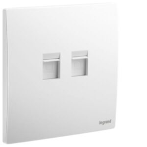 Legrand Mallia Senses Data socket Double RJ45 socket 6 UTP - Matt White (281165MW)