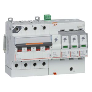 Legrand SPD with ICC protection 25KA t2 imAX 40KA 3P+N left with fault signalling (412215)