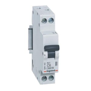 Legrand MCB RX3 4500A 1 pole + neutral 6A curve C ref 419946