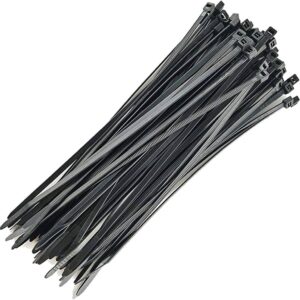 NYLON CABLE TIES 300X7.2MM BLACK (Pack of 100pcs)